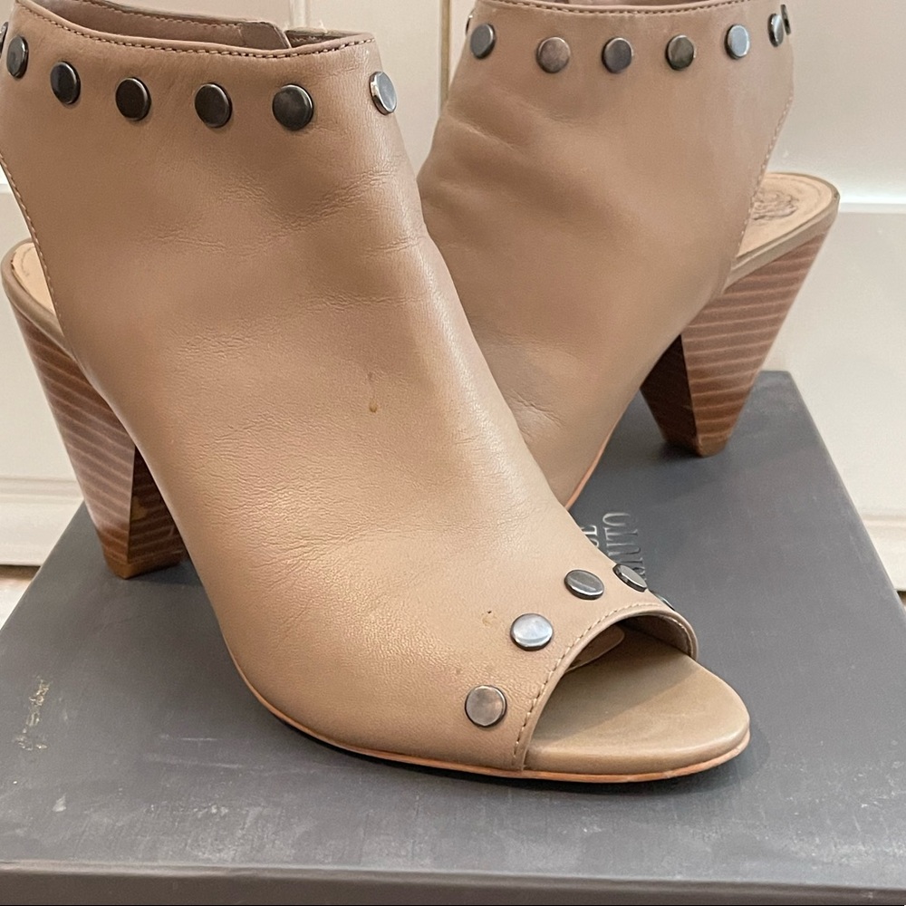 Vince Camino VC-Edia Tauplicious Soft Napa Silk soft leather open toe booties
